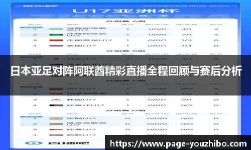 日本亚足对阵阿联酋精彩直播全程回顾与赛后分析