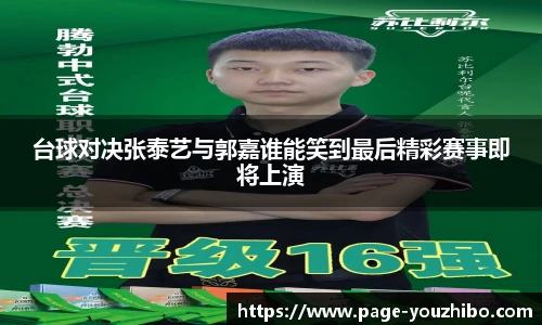 台球对决张泰艺与郭嘉谁能笑到最后精彩赛事即将上演